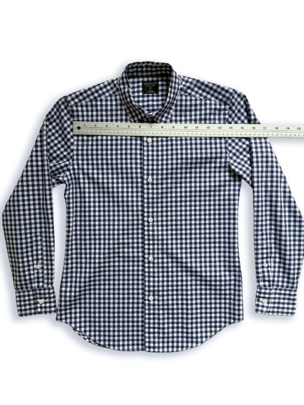 J.Crew Crewcuts Boys Gingham Button Down Shirt - Size 12 - Picture 5 of 10